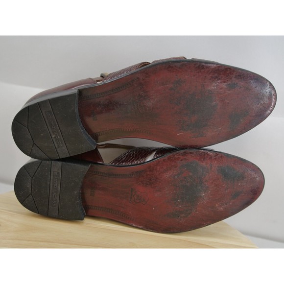 Stacy Adams Men's Huraches Red Comfort Flex Sandals Size 10.5M - Picture 8 of 9